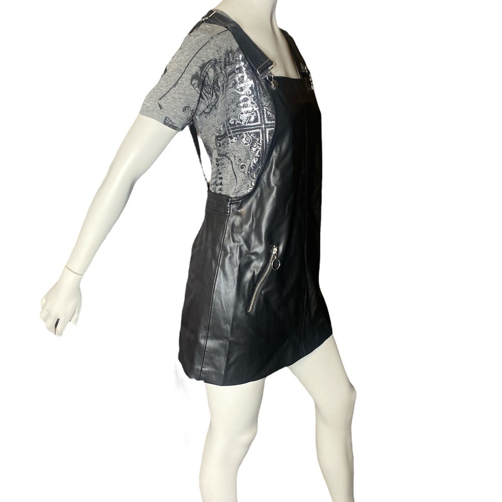 Forever 21 leather mini jump suit overall style